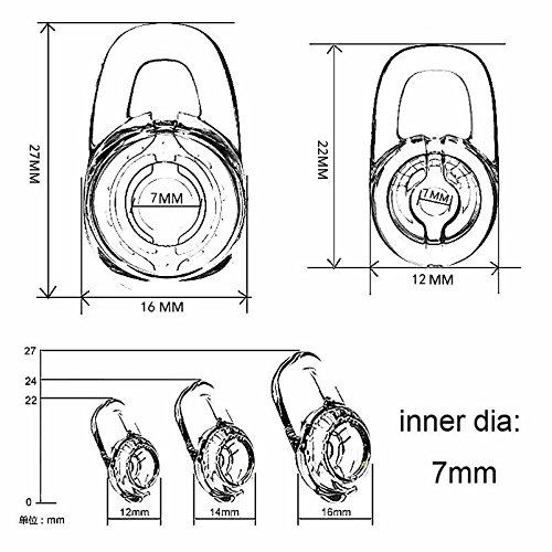 Zotech Earbud Gel & Ear Hook For Plantronics, 12 Pcs (Small/Medium/Large) Clear Replacement Eargel & 8 Pcs Clear Ear Hook, Fit For Plantronics M155 M165 M1100 M100 M55 M28 M25 Voyager Edge #TOP1