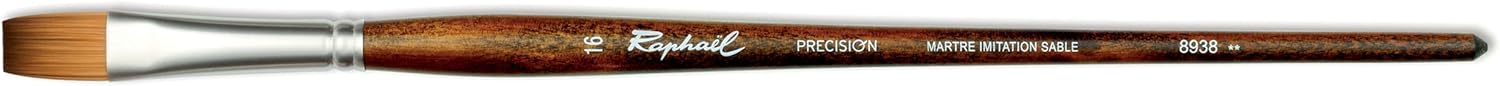 Raphael Precision 8930 Long Handle Brush, Flat, 24, Natural
