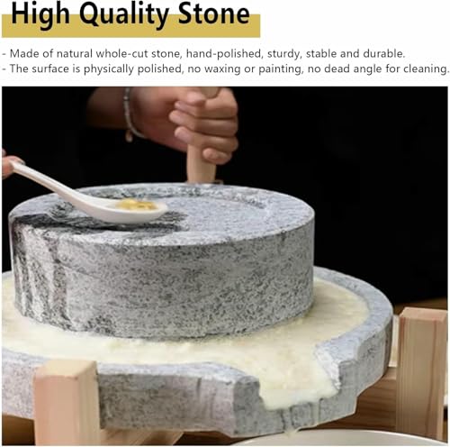 Artisan Handmade: granitowy młynek do żywności, młynek do suchych i mokrych produktów spożywczych, orzechów, kukurydzy i sosów, idealny do gotowania i gotowania
