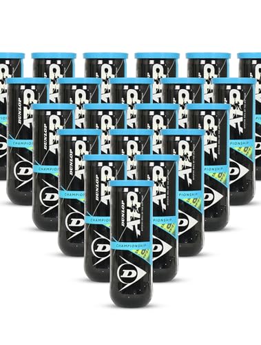 Balles de tennis Dunlop ATP Championship : tube de balles pressurisées pour terrain dur