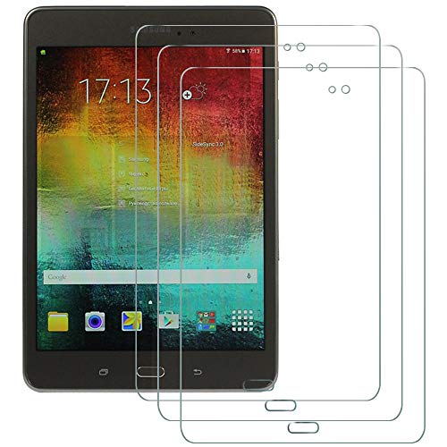 FanTEK Screen Protector Compatible for Samsung Galaxy Tab A 8.0 SM-T350 8 Inch Tablet Only, 3 Pack Ultra Thin Crystal Clear High Definition Anti-Bubble Cover Screen Protector