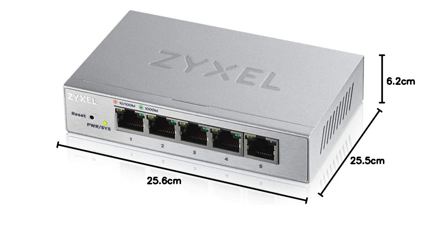 Zyxel 5-Port Gigabit Web Managed Switch,, UK Plug [GS1200-5]