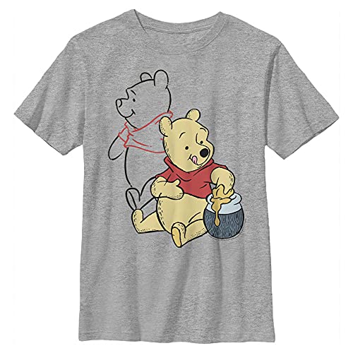 T-shirt Winnie Pooh garçon Disney en coton heather taille XS gris