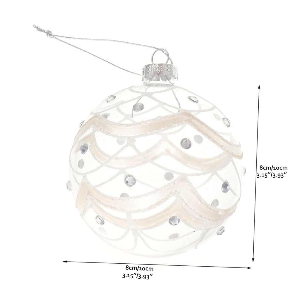 Boules de noël en Verre Transparent, 3 pièces, décorations d'arbre de noël à Faire soi-même, Boules de noël Transparentes pour fête à Domicile et Mariage