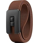 GEIT Stretch Nylon Belts for Men, 1.5" Casual Work Golf Invisible Elastic Web Belt with Adjustabl...