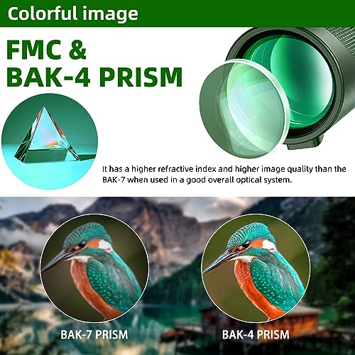 Image of 40X60 Monocular Telescope - High Power for Adults with BAK4 Prism. Includes Phone Adapter, Tripod & Hand Strap. Perfect for Bird Watching & Concerts