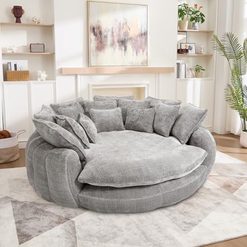 81'' Cloud Couches for Living Room, Comfy Circle Round Couch