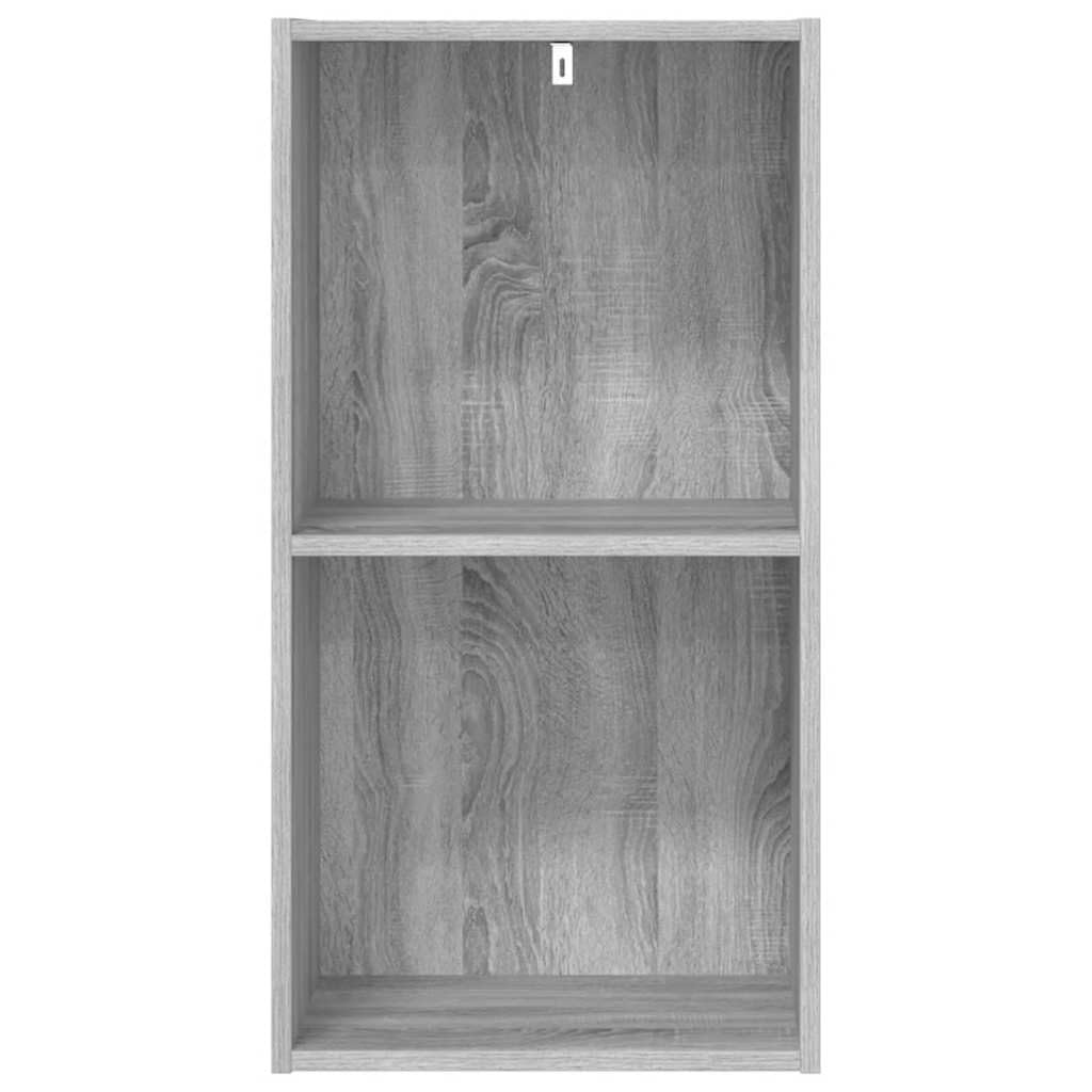 Libreria grigio Sonoma, 40 x 30 x 77 cm, in legno con scomparti aperti, stabile scaffale da ufficio e scaffale per documenti, per soggiorno, studio e corridoio