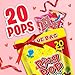 Ring Pop Candy, Valentine's Lollipops, 20 Ct Party Favors in Assorted Fruity Flavors - Full Size, Fun Hard Candy For Birthday Parties, Valentine's Gifts, Goodie Bags, Party Favors