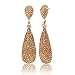 Moonstruck Costume Jewelry Women's Rose Gold Dangle Drop Studded Party Earrings