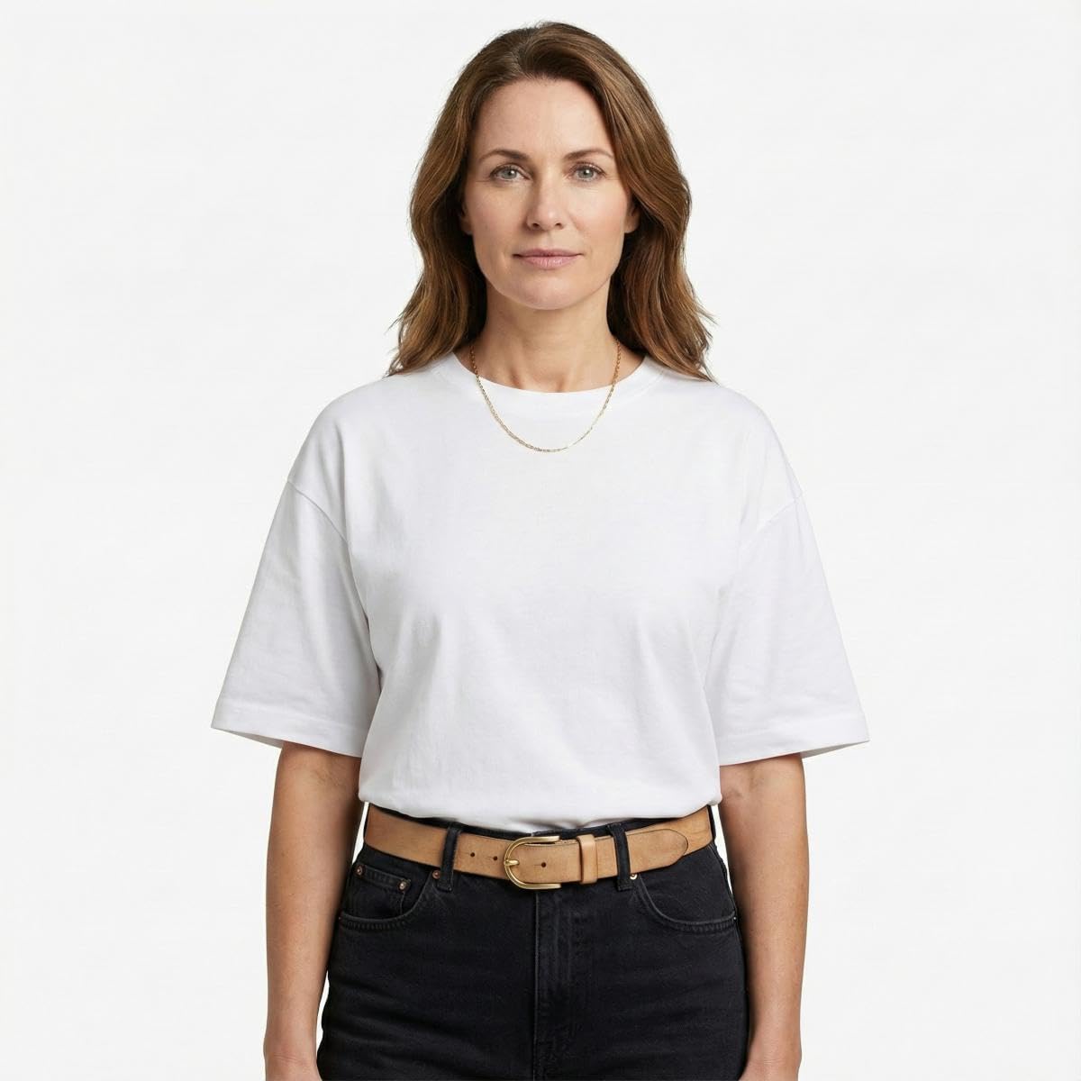 BELTINGER Damen-Gürtel aus weichem Vollrindleder Vintage-Look 4 cm | Jeans-Gürtel für Damen mit goldener Gürtelschließe 40mm | Ledergürtel Used-Look