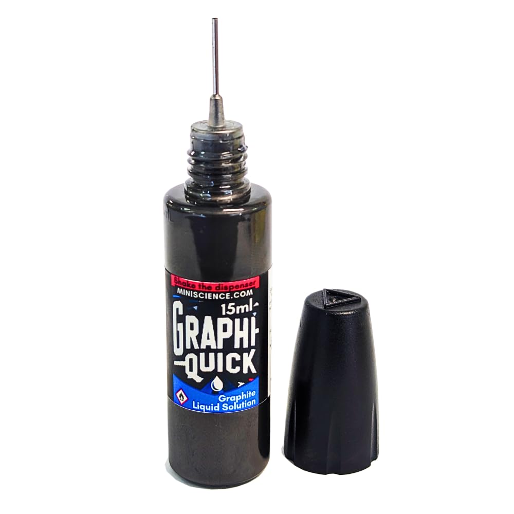 MINISCIENCE.COM GraphiQuick Liquid Graphite: Multi-Use Lubricant & Craft Enhancer with Precision Nozzle