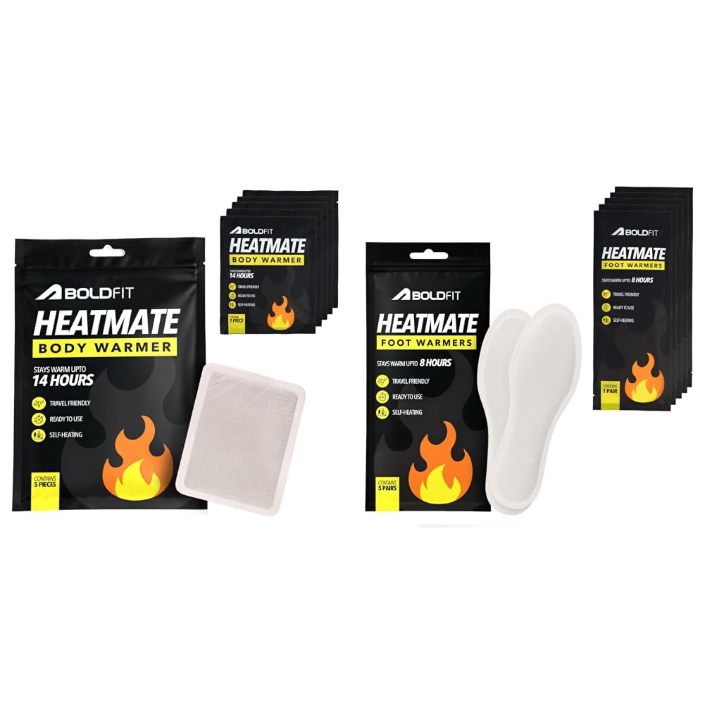 Boldfit Body Warmer Natural Heat Pad (Pack of 5), Body Warmer Patch for Men Top, Women & Kids, 14 Hours Warmth for Winter Holidays, Camping, Trekking & Outdoors, Disposable Air-Activated Heat Pouch-image-7