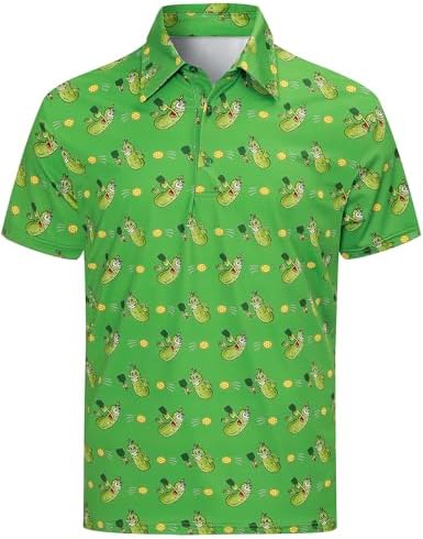 Funny World Mens Golf Shirt Moisture Wicking Performance Quick-Dr...
