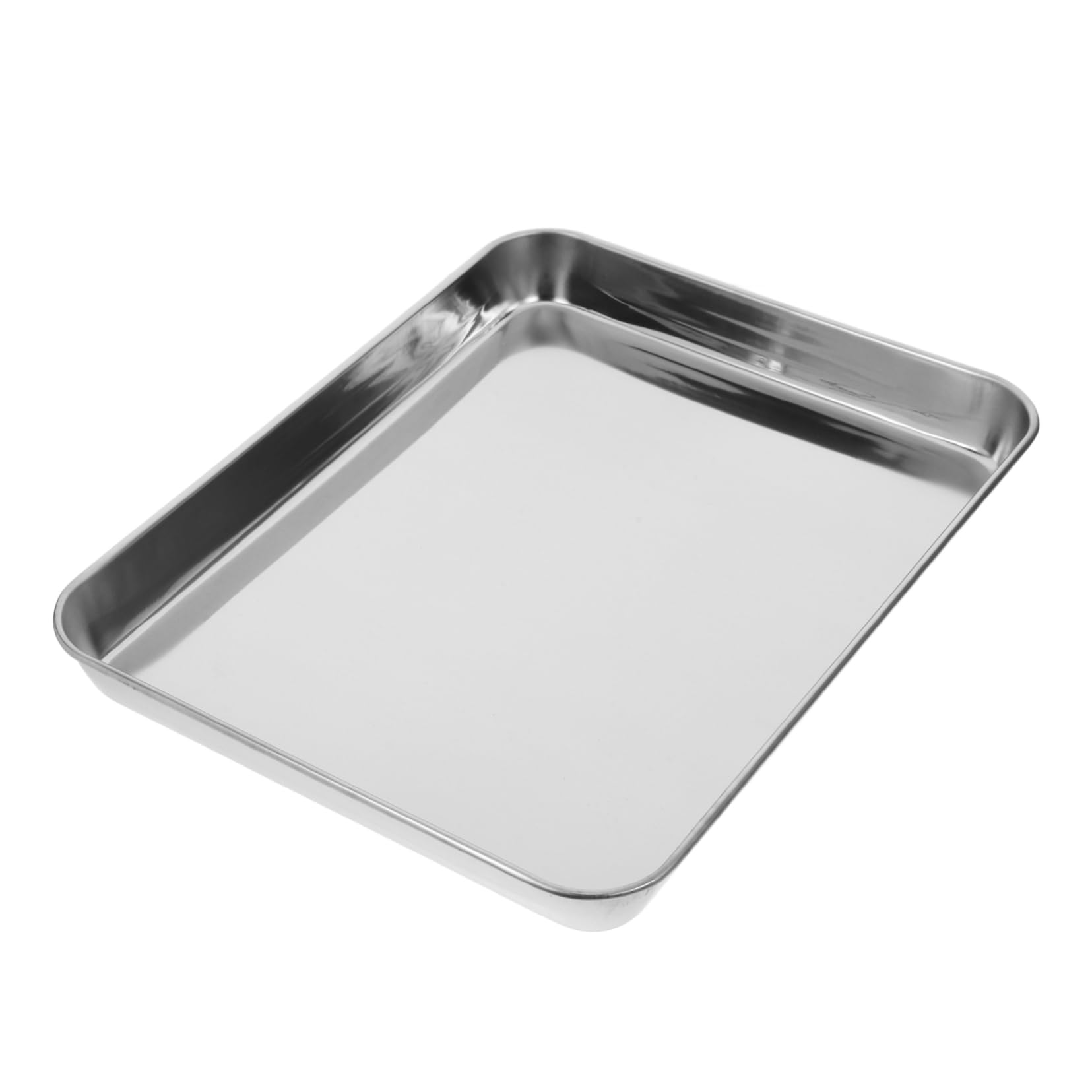 Vassoio Medico in Acciaio Inox Argento, Piatto Fondo 1 Pz