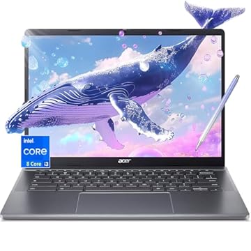 acer Caneta Stylus para laptop Chromebook Touchscreen - Intel i3-N305 de 8 núcleos - Google Chromebook de 14 polegadas - 8 GB de RAM - SSD PCIe de 512 GB - Escola universitária - 2024 - USB C - HDMI -