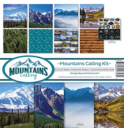 Reminisce Mountains Calling Scrapbook Collection Kit, White by Reminisce - Used condition - US$11.56