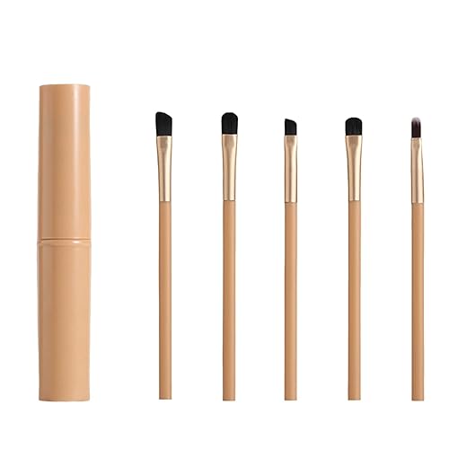Miniatura 4 de 1 juego de brochas de maquillaje, cerdas suaves, agarre cómodo con contenedor de botella, no irritante, reutilizable, cepillo de sombra de ojos