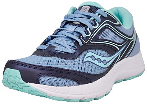 Saucony Women's VERSAFOAM Cohesion 12 Road Running Shoe, Blue/Mint 9.5 M US