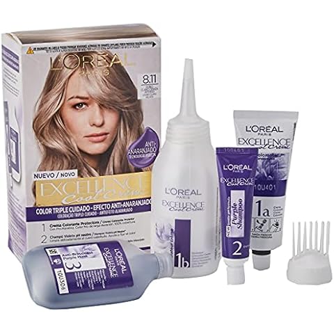 L'Oréal Paris Excellence Cool Creme Tinte Permanente, Tono 8.11 Rubio Claro Ceniza Cover
