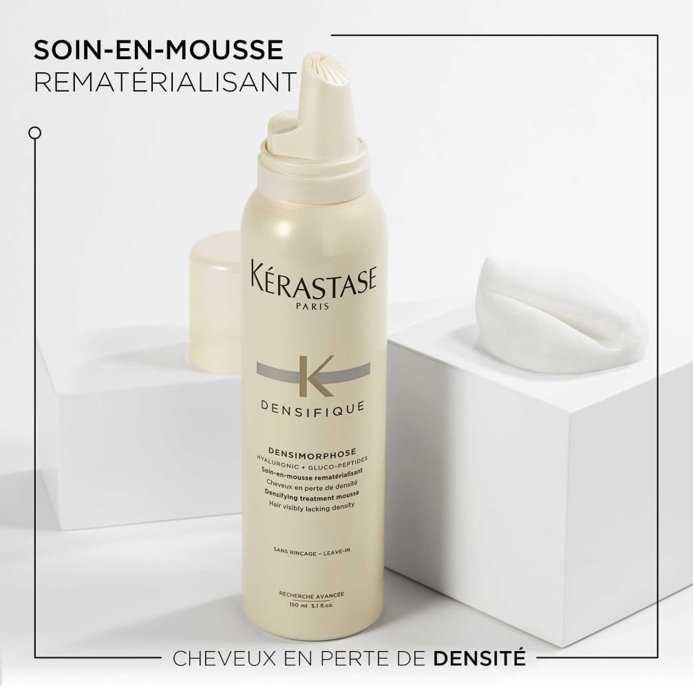 Kérastase Densifique Densimorphose Soin Mousse Sans Rinçage Densifiant Volume Immédiat Cheveux Fins Clairsemés 150 ml