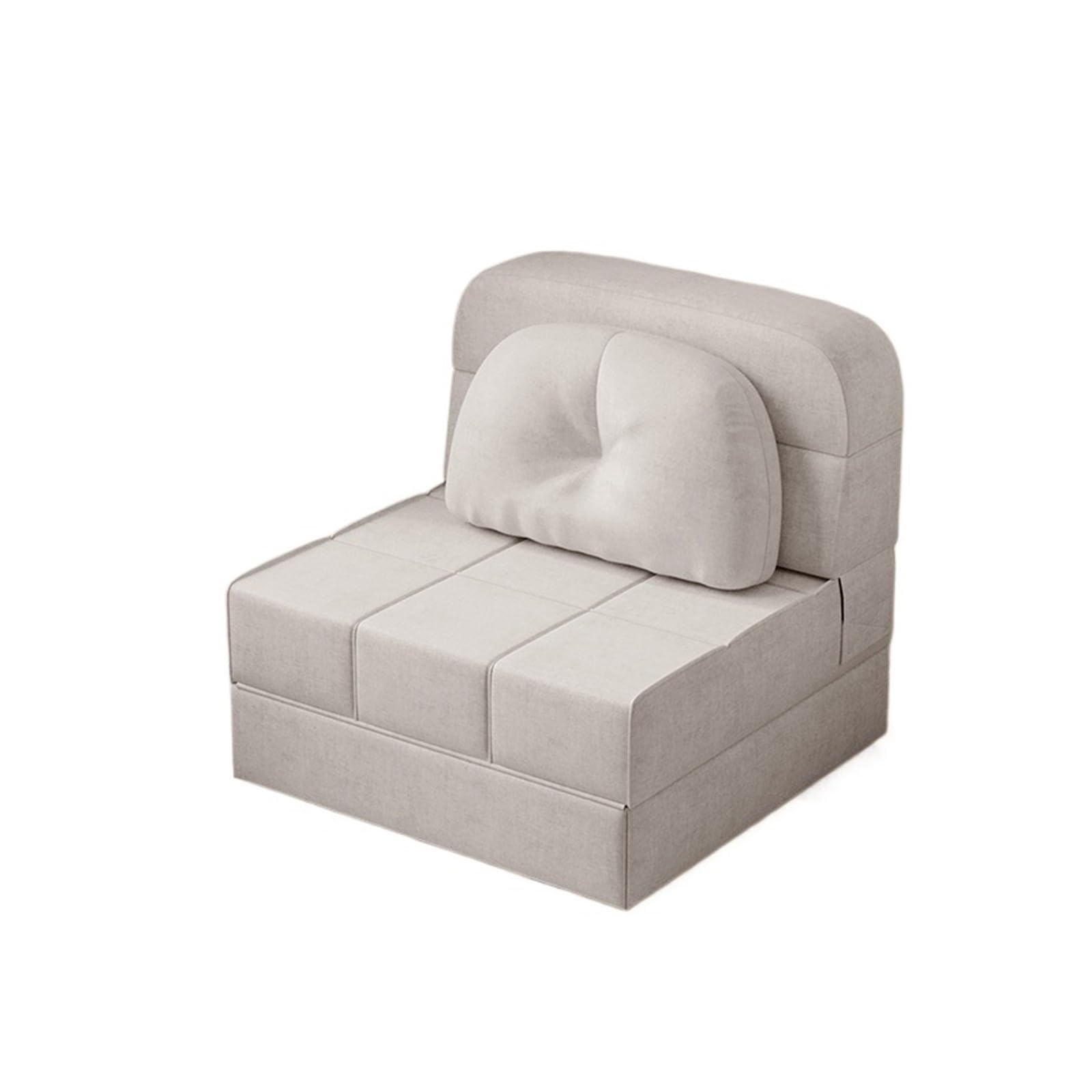 Sofa składana Rozkładana sofa z funkcją spania, którą można przekształcić w fotel do, podłogę i poduszkę, nadaje się łóżek gościnnych(Grijs,100cm)