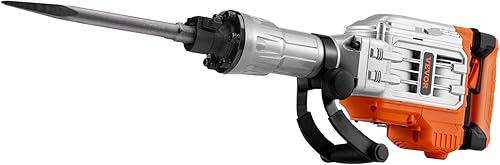 Miniatura 12 de VEVOR Martillo de demolición, martillo Jack Hammer MAX 3500W, martillo de hormigón, martillo eléctrico resistente de 1900 BPM, cincel de 2 piezas