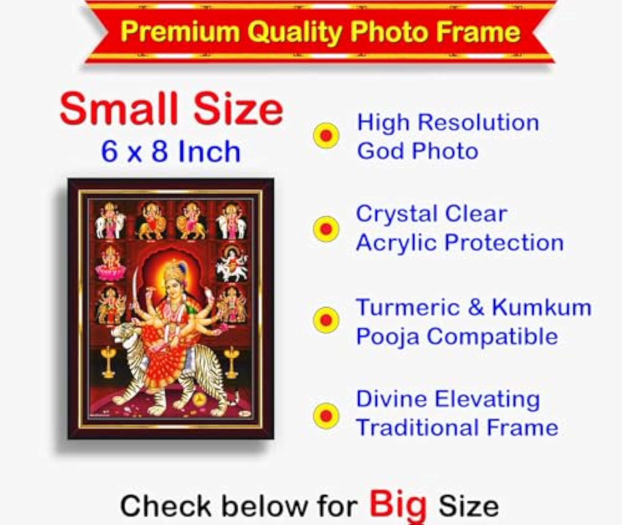 Durga Maa Wall Painting Framed Home Decor