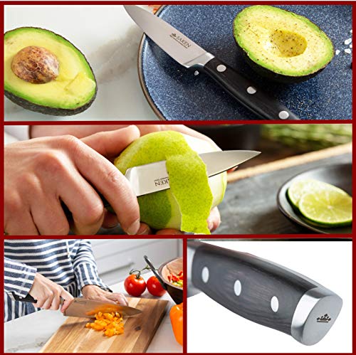 Saken Chef Knife And Paring Knife Set - 2-Piece Professional Kitchen Knife Set With Ultra-Sharp, High-Carbon German Steel Blade And Ergonomic Wooden Handles - 8" Chef Knife, 3.5" Paring Knife #TOP2