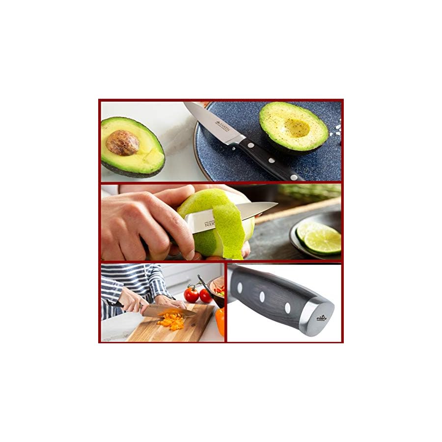 Saken-Chef-Knife-and-Paring-Knife-Set-2-piece-Professional-Kitchen-Knife-Set-with-Ultra-Sharp-High-Carbon-German-Steel-Blade-and-Ergonomic-Wooden-Handles-8-Chef-Knife-35-Paring-Knife Saken Chef Knife and Paring Knife Set - 2-piece Professional Kitchen Knife Set with Ultra-Sharp, High-Carbon German Steel Blade and Ergonomic Wooden Handles - 8" Chef Knife, 3.5" Paring Knife