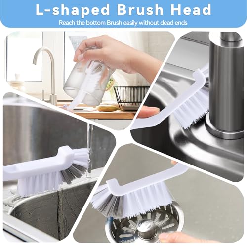 13PCS Crevice Cleaning Brush Set,Multifunctional Cleaning Brush Tools,Hard Bristle Crevice Cleaning Supplies for Kitchen, Bathroom, Cup,Window