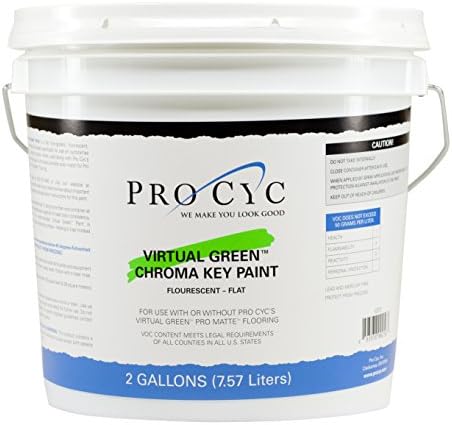Pro Cyc Virtual Green Chroma Key Paint for Green Screens, 2 Gallons