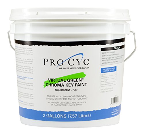 Pro Cyc Virtual Green Chroma Key Paint for Green Screens, 2 Gallons