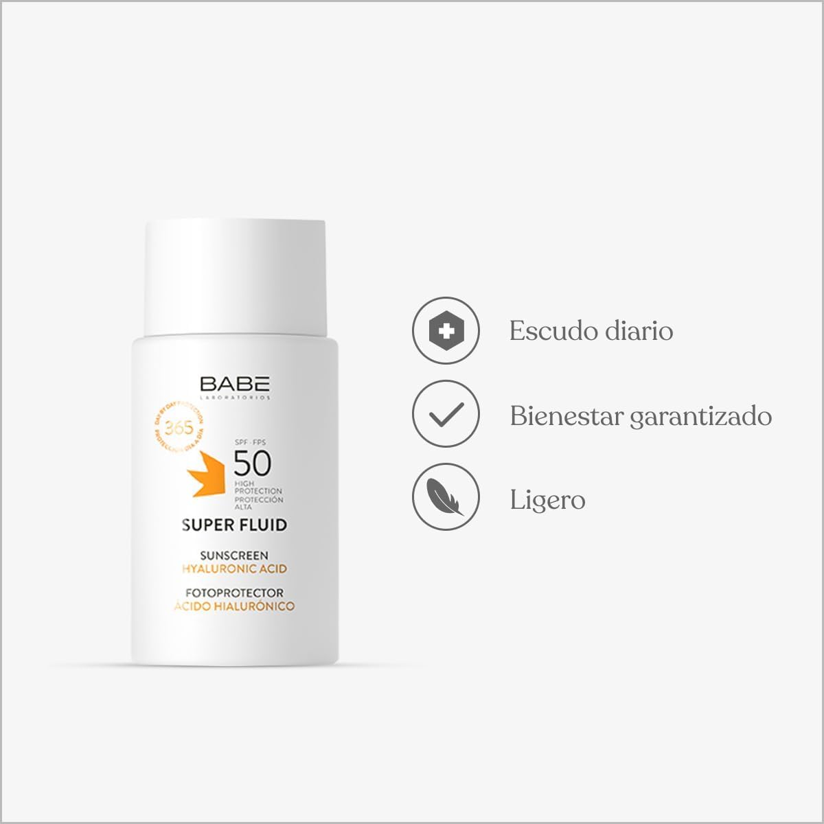 Laboratorios Babé - Super Fluid Fotoprotector SPF 50 | Filtr przeciwsłoneczny | Wodoodporny | Wszystkie rodzaje skóry | Fotoaging | Ochrona przed promieniowaniem słonecznym | 50ml