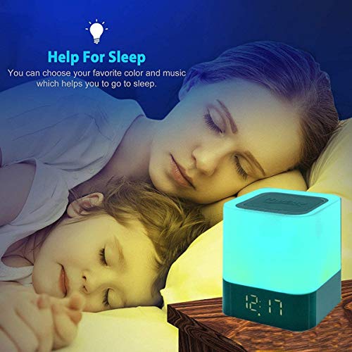 Gallstep ITDK-JS-1219-831 Night Lights Bluetooth Speaker, Alarm Clock Bluetooth Speaker Touch Sensor Bedside Lamp Dimmable Multi-Color Changing Bedside Lamp thumb #5