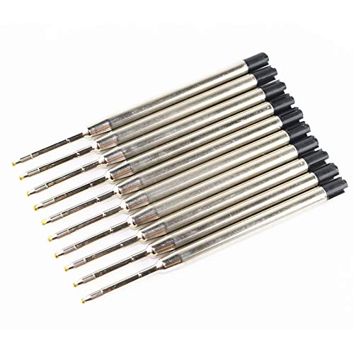 XIAOL 10pcs Blue Ink Parker Style Standard 0.5MM Ballpoint Pen Refills Nib Medium