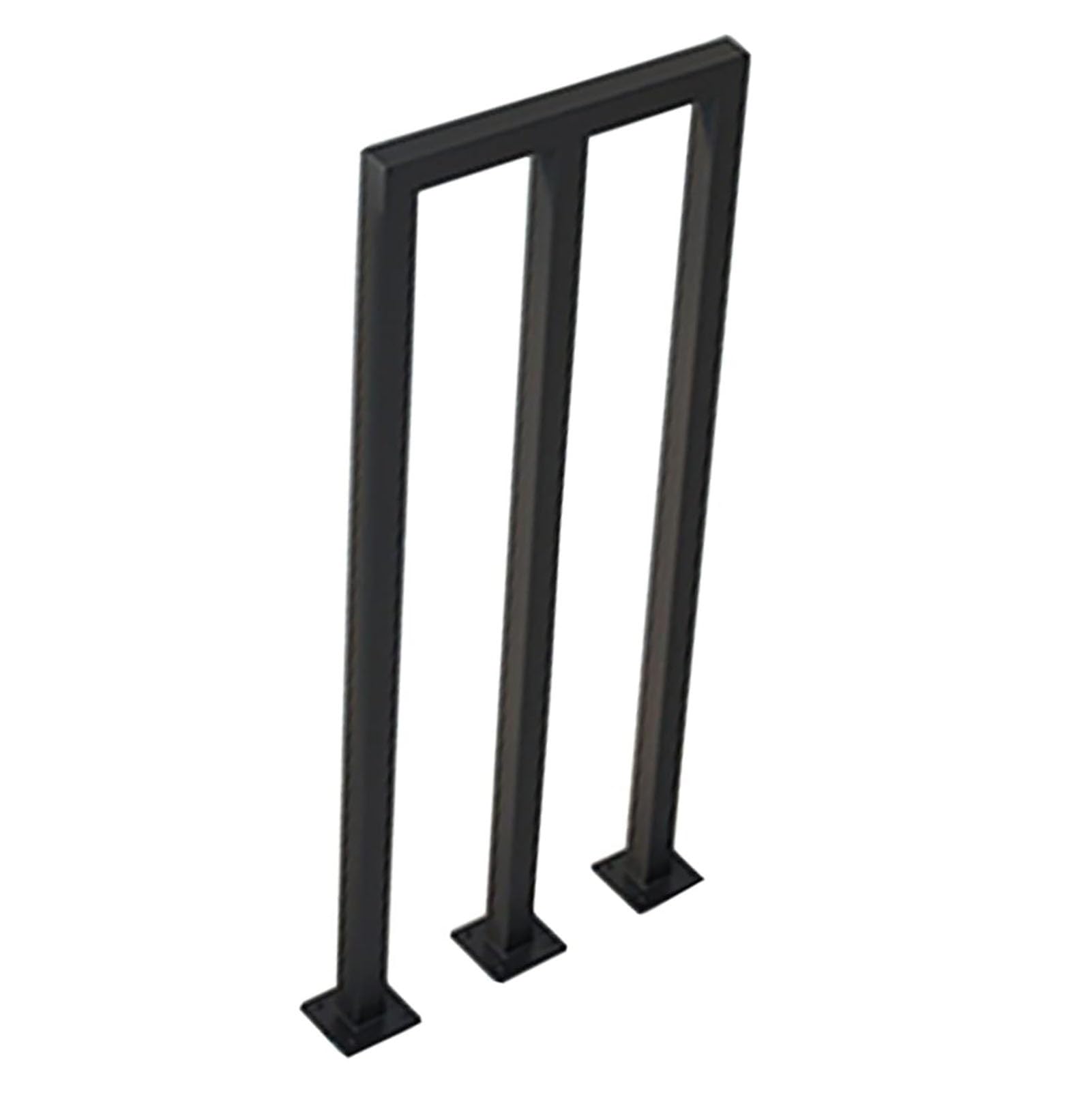 Main courante escalier extérieure en M : garde-corps fer noir antidérapant pour entrée de villa