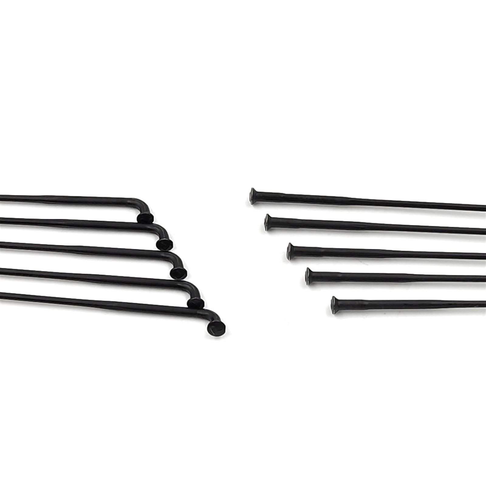 Fahrradspeichen Leichte, dreifach konifizierte Speichen, 14 G, 2,0 mm, Edelstahl, J-Biegung oder gerader Zug, Racing, Rennrad, Strahlen, Schwarz(Straight Pull 64PCS)