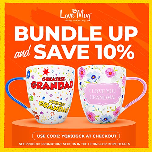 Love Mug: Taza para abuelo, taza de café para abuelo, regalos de Pascua para abuelo, taza de té para abuelo, regalos de… - Imagen 6