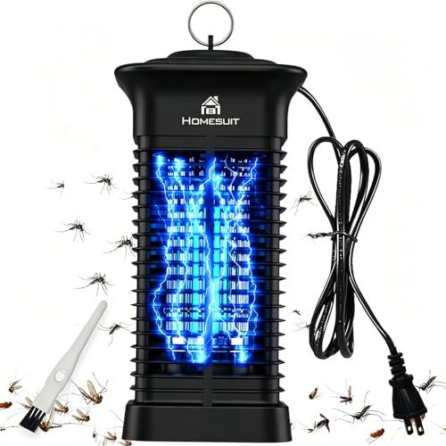 Homesuit Bug Zapper 15W for Outdoor and Indoor, High Powered 4000V Electric Mosquito Zappers, Mosquito Killer, Electronic Mosquitoes Light Bulb Lamp for Home Backyard Patio