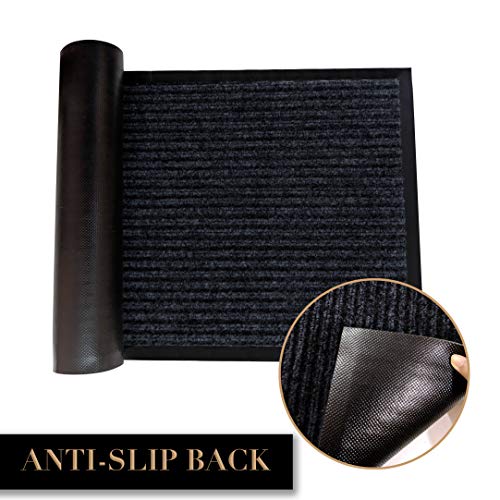 image for LuxUrux Durable Rubber Door Mat - Heavy Duty, Indoor/Outdoor, Easy to 