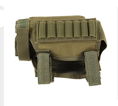 Wsobue Rifle Buttstock, Hunting Shooting Tactical Cheek Rest Pad Ammo Pouch with 7 Shells Holder - Thumbnail 4