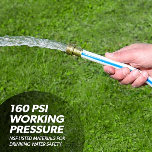 Image of Valterra W01-6300 AquaFresh High Pressure Drinking Water Hose - 5 /8 inch x 25', White