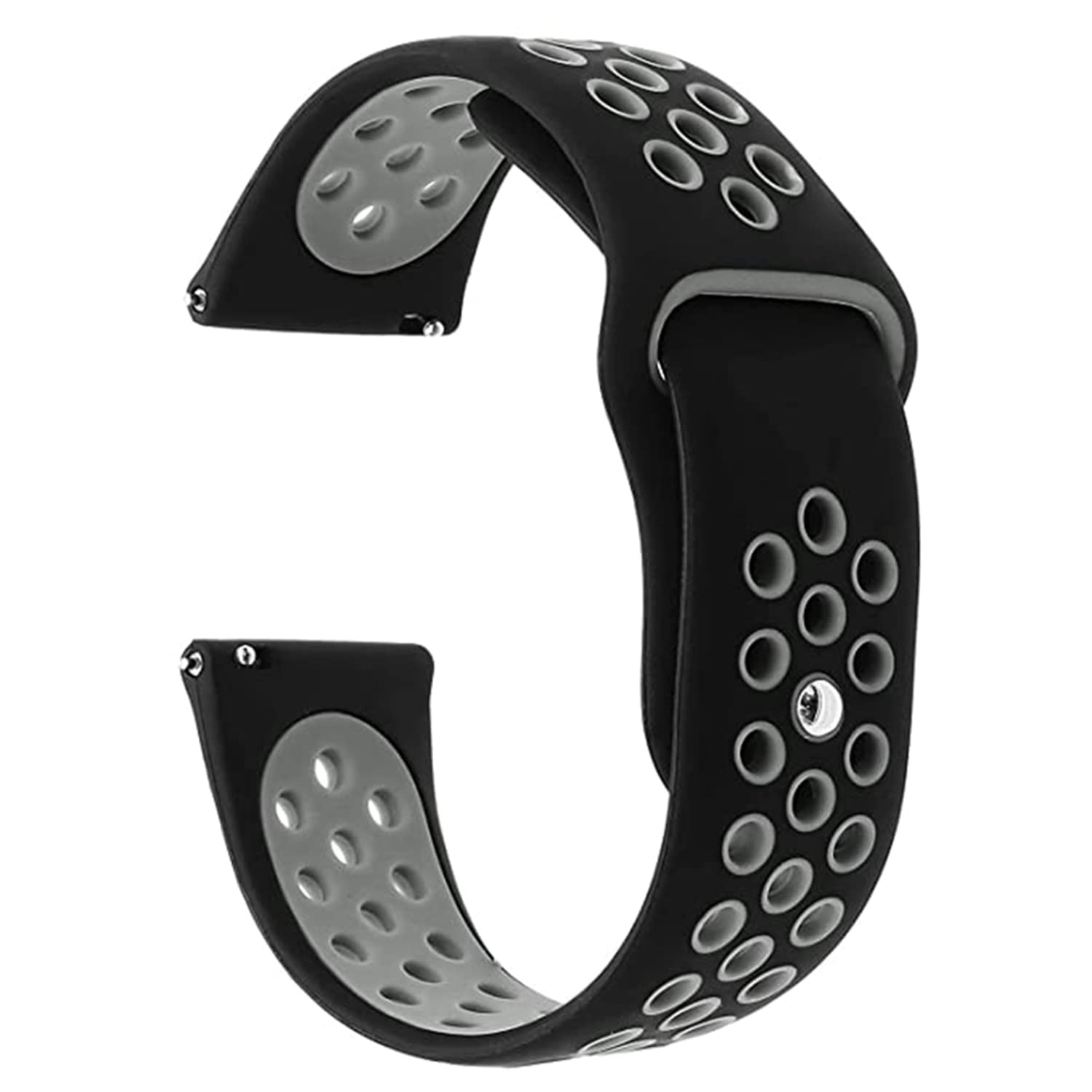 TECHVOR 22 mm Silicone Replacement Watch Band Strap for Samsung Galaxy Watch (46mm) | Watch 3 (45mm) | Gear S3 Classic | Gear S3 Frontier (Black & White) (B0BM4NDTCD) Amazon Price History, Amazon Price Tracker