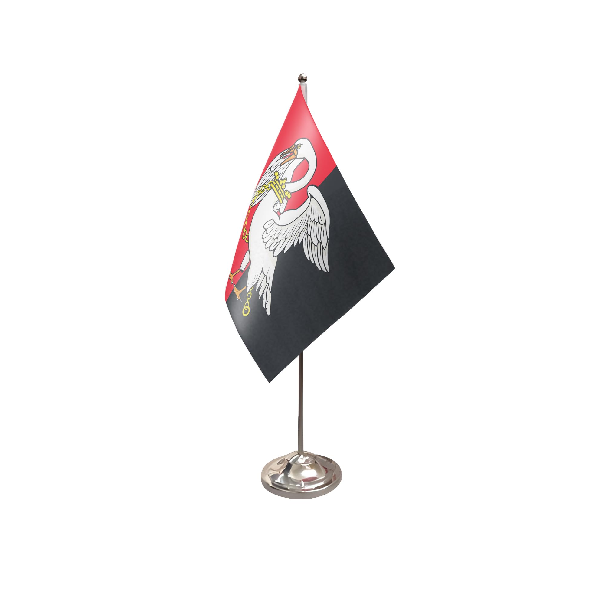 Flagtex Buckinghamshire New Satin Table Flag With Chrome Pole & Base