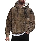 Xmiral Männlich Herbst und Winter Straße Freizeit Reisen Outdoor-Sport Print Slim Fit Langarm-Pullover mit Kapuze Super Angebote