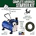 Master Airbrush Multi-Purpose Gravity Feed Air Brush Kit with Air Compressor - Model G22 Gravity Feed Dual-Action Airbrush with 1/3 oz. Fluid Cup and 0.3 mm Tip, Hose, 1/5hp Compressor