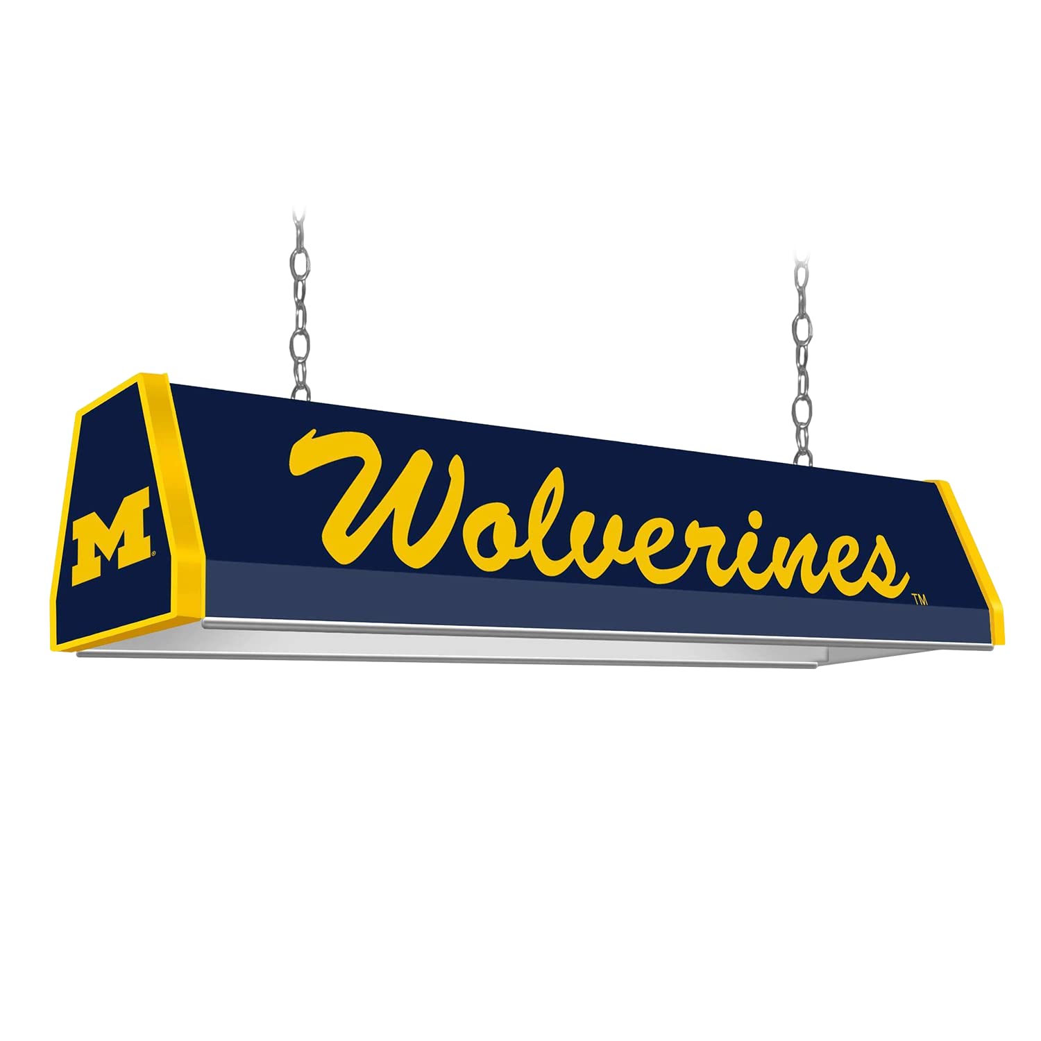 The Fan-Brand NCAA Michigan Wolverines - Blue - Standard Pool Table Light - Sports Team Bar Sign Décor - Home, Dorm, Garage, Office, Fan Cave, Garage