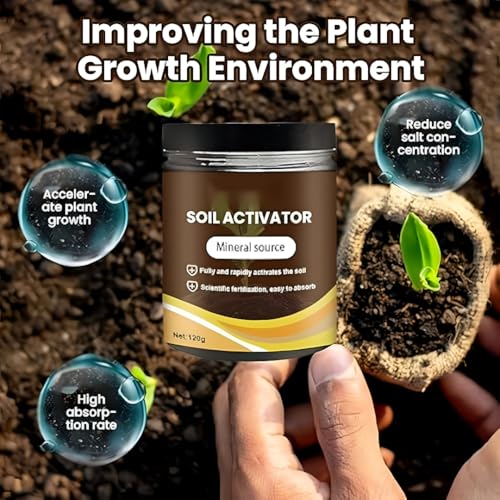 Image of Soil Activator (Each60gm) - Potting Soil - for All Indoor & Outdoor Plants -Organic Manure, Perlite & Nutrients - for Superior Growth, Seed Starting & High Moisture (1)