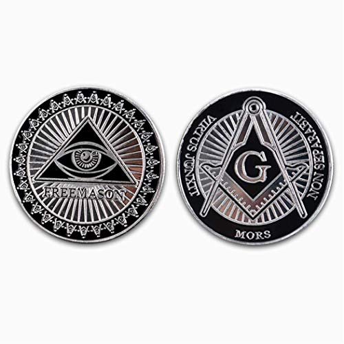 Kocreat US Freemasonry Silver Commemorative Coin Collection Replica-Americano Libero e Accettato Massoni Moneta Fortunato Morgan Hobo Coin Sfida Copia